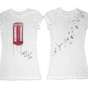 NWT New w/tags Miley Cyrus & Max Azria Collab Call Me T-Shirt Junior XL - Large